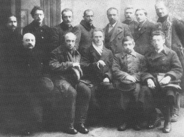 Image - The executive of the Leontovych Music Society Praesidium (1922). (Head: Yukhym Mykhailiv sitting in centre.) 